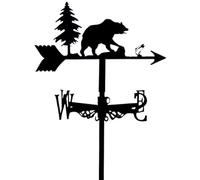 SHITOOMFE Vane météorologique Mount de Toit de l'ours Ours la Forme animée en Fer à Palette Vent décorative 12, 6x10, 3 Pouces indicateur Direction du Vent pour la Ferme Jardin Jardin