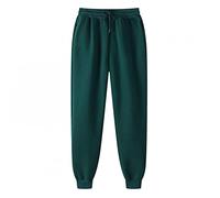 SHITOUJI Pantalon de survêtement uni à taille élastique pour femme - Unisexe - Pantalon de jogging rembourré décontracté avec poches, Vert, XXXL
