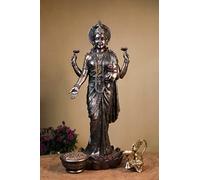 SHIVAJI ARTS Grande statue de déesse Lakshmi - 66 cm - Déesse Maa Laxmi - Laxmi debout - Laxmi - Cadeau de Diwali, déesse de la richesse - Cadeaux hindou