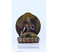 SHIVAJI ARTS Statuette Tara blanche Statuette de Tara Statue de Bouddha 15cm Déesse Tibétain Dieu Tibétain Bouddhisme Tara à 7 yeux