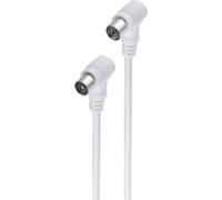 shiverpeaks ®-BASIC-S- Câble d'antenne, 100% blindé, connecteur coaxial coudé sur connecteur coaxial coudé, compatible BK, > 80 dB, blanc, 2,5m (BS80083-32)