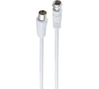 shiverpeaks ®-BASIC-S- Câble d'antenne, 100% blindé, connecteur F sur connecteur coaxial femelle, RG 59, > 80 dB, blanc, 3,75m (BS80074-32)