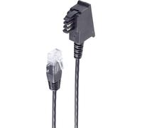 shiverpeaks ®-BASIC-S--Câble de raccordement téléphonique-TAE-F mâle sur RJ45 mâle, DSL VDSL câble routeur, noir, 20,0m (BS12-09095)