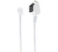 shiverpeaks ®-BASIC-S -Câble de raccordement téléphonique-TAE F mâle sur Western mâle 6/4, Siemens, blanc, 6,0m (BS70046-W)