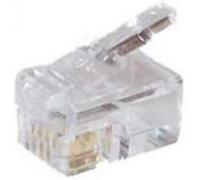 Shiverpeaks Réseau Shiverpeaks BASIC-S fiche modulaire RJ10 4 pôles, 4 contacts occupés, contacts dorés VE 10 BS72039-10 mâle