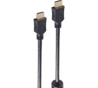 shiverpeaks ®-BASIC-S--HDMI A mâle vers HDMI A mâle, contacts dorés avec ferrite, Full HD, ULTRA HD, 3D, HEAC, 7,5m (BS77477-FERRIT)