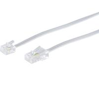 shiverpeaks ®-BASIC-S--Modular-ISDN Câble de raccordement Western mâle 8/4 sur Western mâle 6/4, blanc, 6,0m (BS70256-W)