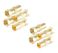Shiverpeaks BS15-301114 Set d'adaptateur F-coaxial doré Connexions: Fiche mâle