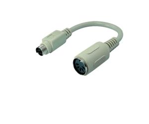 shiverpeaks BS78396 : Câble PS/2 Mâle vers Mini-DIN 6-p Femelle, 0,2 m, Gris, Unité