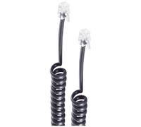 Shiverpeaks combiné téléphonique Câble de raccordement [1x RJ10 mâle 4P4C - 1x RJ10 mâle 4P4C] contacts dorés 2 m noir