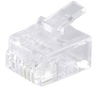 Shiverpeaks Réseau Shiverpeaks BASIC-S fiche modulaire RJ11 6 pôles, 4 contacts occupés, contacts dorés VE 10 BS72040-10 mâle