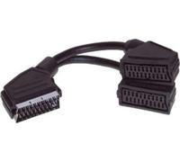 ShiverPeaks S/CONN maximum connectivity Adaptateur répartiteur vidéo/ audio péritel, péritel mâle vers 2 péritels femelles entièrement connectés, 0,2m (94050-K)