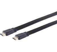 ShiverPeaks S/CONN maximum connectivity Câble de connexion HDMI-HDMI A mâle vers HDMI A mâle, contacts dorés, PLAT, Full HD, ULTRA HD, 3D, HEAC, 1,0m (77470-FLAT)