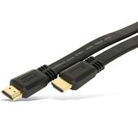 ShiverPeaks S/CONN maximum connectivity Câble de connexion HDMI-HDMI A mâle vers HDMI A mâle, contacts dorés, PLAT, Full HD, ULTRA HD, 3D, HEAC, 1,5m (77471-FLAT)