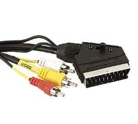 ShiverPeaks S/CONN maximum connectivity Video Scart Cinch Cable Scart mâle avec interrupteur vers 3 RCA mâles (caméscope), stéréo (Y / R / W ) 2,0m (98034)