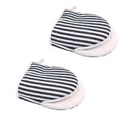 Shiwaki 1 Paire de Mini-Mitaines de Four Mitaines Micro-Ondes Support de Casserole Gants en Coton et Lin extrêmement résistants à la Chaleur Surfaces de Four antidérapant Gants à Bec de Canard - Noir