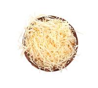 Shiwaki 100g r?pés et brins de papier raphia multicolores confettis froissés déchiquetés pour emballage cadeau bricolage et remplissage de panier - Champagne