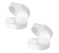 Shiwaki 2 Pcs ?tui à Savon De Voyage, Porte-Savon Portable pour Voyage, Salle De Bains Maison Douche Voyage Randonnée Titulaire Conteneur Bo?Te à Savon Conteneur ?tanche Porte-Savon Voyage (Blanc)