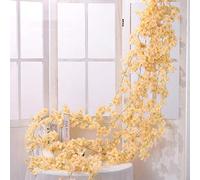 Shiwaki 2 pièces 180 cm / 70 Pouces Fleur Artificielle Fleur de Cerisier rotin Mariage Fleur de Cerisier rotin cha?ne décoration Suspendue Fleur décorative Fleur de Cerisier rotin-Champagne