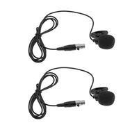 Shiwaki 2X Microphone à Condensateur XLR 4 Broches,Micro-Cravate Cardioïde avec Alimentation Phantom pour Enseignement