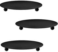 Shiwaki 3pcs bougeoir en Fer forgé Noir, Tasse de Bougie Romantique européenne géométrique Simple créative, décoration de Table