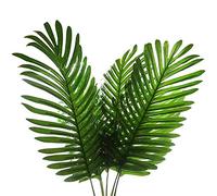 Shiwaki 5 PCS Plantes Artificielles Feuilles Décorations Faux Grandes De Palmier Tropical Imitation Fougères Plantes pour La Maison Cuisine Fête Arrangement De Fleurs Décorations De Mariage