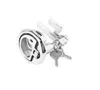 Shiwaki 50mm Loquet Serrure Prise de Verrouillage de Porte INOX avec 2 Clés pour Bateau