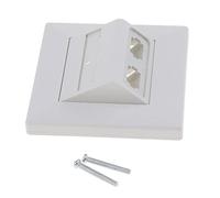 Shiwaki Adaptateur de Cordon de Raccordement pour Fibre Optique SC/LC en Plastique 2 Prises Plaque Murale - Blanc-2 Sockets