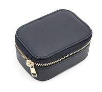 Shiwaki Bo?te à bijoux, coffret à bijoux en simili cuir, étui de rangement de bijoux pour bagues, boucles d'oreilles, collier, bracelets organisateur bo?tes de rangement de bijoux - noir