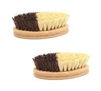 Shiwaki Brosse à légumes pour Brosse Alimentaire Veggie côté Dur et Doux et Manche en Bois Durable. Poils de Paume/sisal.Outils de Nettoyage de Fruits exceptionnels