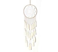 Shiwaki Macramé Dream Catchers pour Chambre à Coucher Tassel Tenture Murale à la Main Dreamcatchers Home Decor avec Ornement Craft Blessing Gift (Blanc)