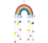 Shiwaki Rainbow Wall Decor Macramé Suspendu, Décoratif Tissé en Macramé pour La Chambre, Décor Mural Mignon Convient pour Les Cadeaux D'ornements De Festival (Rose)