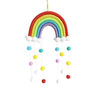 Shiwaki Rainbow Wall Decor Macramé Suspendu, Décoratif Tissé en Macramé pour La Chambre, Décor Mural Mignon Convient pour Les Cadeaux D'ornements De Festival (Rouge)