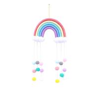 Shiwaki Rainbow Wall Decor Macramé Suspendu, Décoratif Tissé en Macramé pour La Chambre, Décor Mural Mignon Convient pour Les Cadeaux D'ornements De Festival (Bleu)