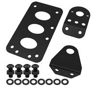 Shiwaki Support de montage latéral universel pour feu arrière, plaque d'immatriculation et clignotants de moto - Noir