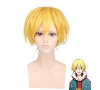 SHIWASU KAKERU Cosplay perruque fête universelle courte jaune cheveux synthétiques pour hommes Anime l'animation tsukiuta perruques + bonnet de perruque MUTSUKI HAJIME perruque PL-002-21