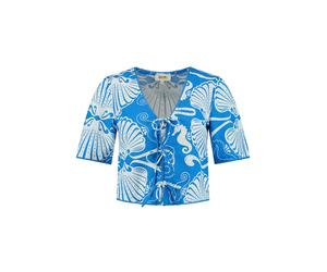 Shiwi Chemisier 'Imke Sea Perl' bleu roi / blanc, Taille L