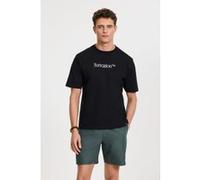 Shiwi Finn Relaxed T-shirt Suncation Black Taille: XXL | T-shirts avec imprimés Outlet | Homme | Le Noir