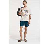 Shiwi Jay Oversized T-shirt Flower Block Beige Taille: XXL | T-shirts avec imprimés Outlet | Homme | Marron