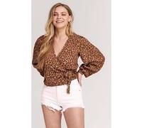 Shiwi Ladies Capri Wrap Top Tropical Tiger Strawberry Pink Taille: XS | Chemisiers Outlet | Femme | Cyan