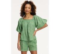 Shiwi Ladies Elza Blouse 3d Palm Embro Green Greek Palm Taille: S | Chemisiers Outlet | Femme | Vert