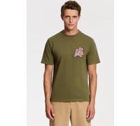 Shiwi Liam Regular Fit Coral Text T-shirt Green Olive Taille: M | T-shirts avec imprimés Outlet | Homme | Orange