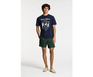 Shiwi Liam Regular T-shirt Blue Tides Blue Dark Navy Taille: M | T-shirts avec imprimés Outlet | Homme | Bleu
