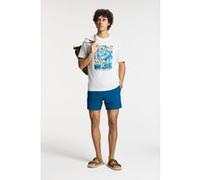 Shiwi Liam Regular T-shirt Island Block White Taille: M | T-shirts avec imprimés Outlet | Homme | Blanche