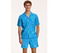 Shiwi Men Shortsleeve Mythos Tile Skydive Blue Taille: M | Casual chemises Outlet | Homme | Bleu