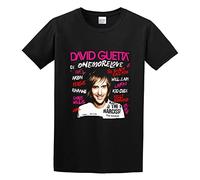 SHIWUNANFANG Short Sleeved T-Shirt David Guetta One More Love T-Shirt Black S