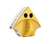 ShiWuYou Lave Vitre Magnétique Nettoyeu, Nettoyant à vitres Double Face, Outil de Brosse de Nettoyage magnétique réglable pour épaisseur de Verre 3-8 mm, Jaune