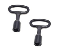 ShiWuYou Lot de 2 Cle Triangle Poubelle Clé Triangulaire Clef Triangle à Douille en Métal pour Bac de Tri Compteur Electriques Gaz Ascenseurs Coffret, Noir