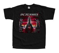 SHIXUED Men's in Flames Colony Album Cover DTG T Shirt Black 3XL