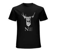 SHIXUED Men's Knights of NI T-Shirt Monty Fun Python and Say Holy Grail Knight Black XL